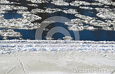 Ice drift Stock Photo