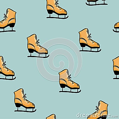 ice figure skate icon vector illustration. Winter sport skates icons. figure skates ready for your design on a white Vector Illustration