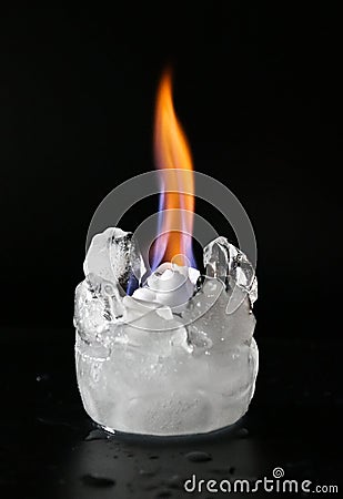 Ice and fire Stock Photo