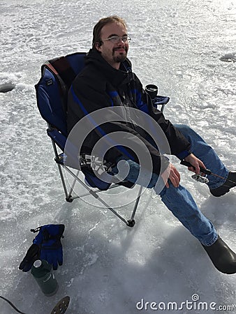 Ice Fishing Event St. Vrain State Park 6 Editorial Stock Photo