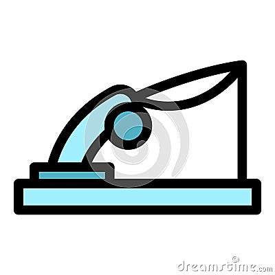 Ice fishing rod icon vector flat Stock Photo