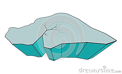 Ice floe vector symbol icon design. Vector Illustration