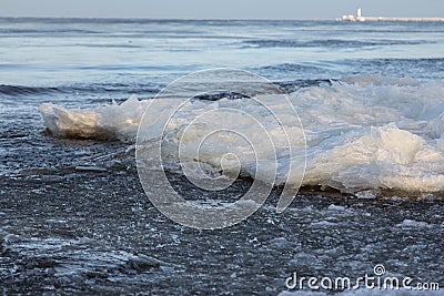 Ice floes in sea Stock Photo