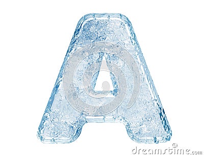 Ice font Stock Photo