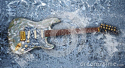 Ice guitar Stock Photo