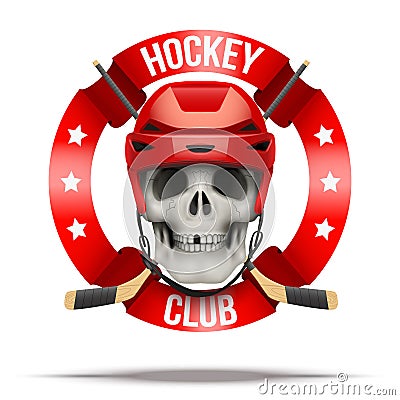 Ice hockey club or team badges and labels logo Vector Illustration