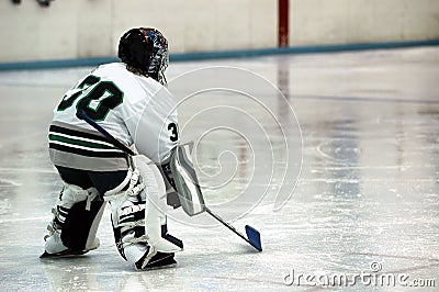 Ice hockey goalie Stock Photo