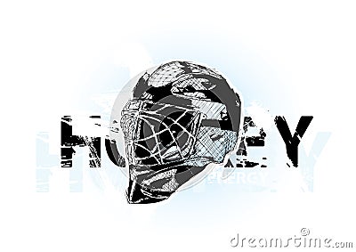 Ice hockey helmet Vector Illustration