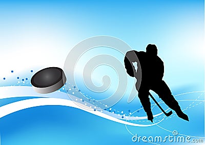 Ice hockey player Vector Illustration