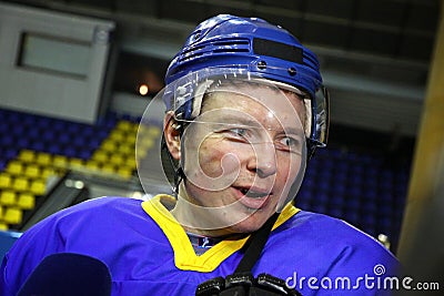 Ice-hockey player Ruslan Fedotenko of Ukraine Editorial Stock Photo