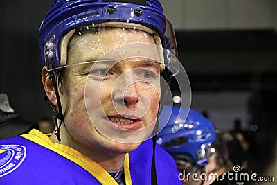 Ice-hockey player Ruslan Fedotenko of Ukraine Editorial Stock Photo