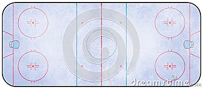Ice Hockey Rink Stock Photo
