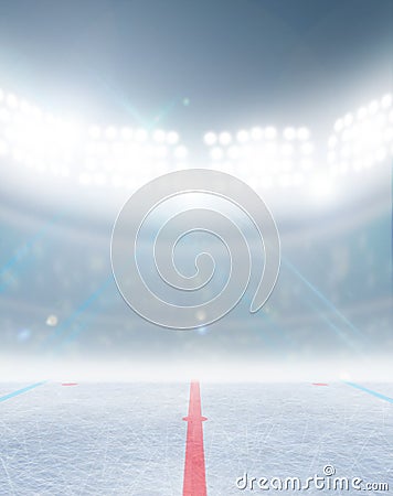 Ice Hockey Rink Stadium Stock Photo