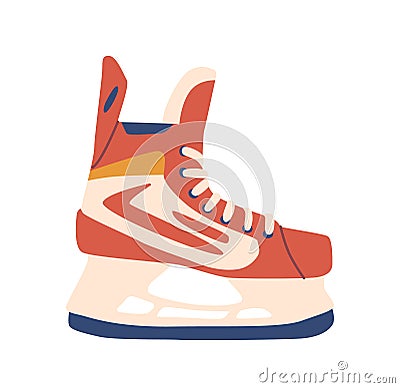 Ice Hockey Skates, Precision-engineered For Agility And Power. Designed To Glide Effortlessly Across The Frozen Arena Vector Illustration