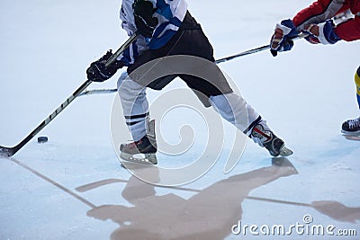 Ice hockey sport players Stock Photo