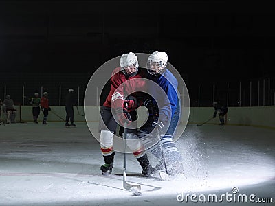 Ice hockey sport players Stock Photo