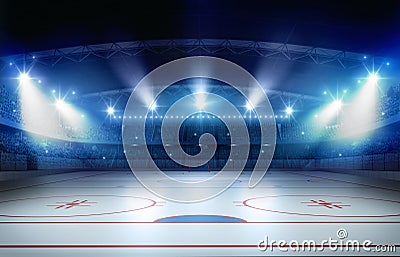 Ice hockey stadium 3d rendering Stock Photo