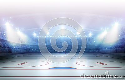 Ice hockey stadium 3d rendering Stock Photo