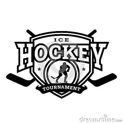Ice hockey, tournament. Logo emblem. Vector Illustration