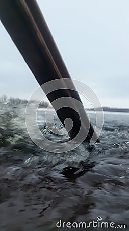 Ice hole. Swimming in ice water. Epiphany. Stock Photo