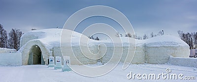Ice hotel Lapland country, arctic Finland, Scandinavia Editorial Stock Photo