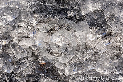 Ice icicles water background pattern Stock Photo