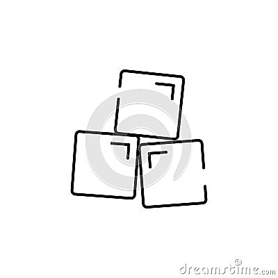 ice icon. Element of bar for mobile concept and web apps iicon. Thin line icon for website design and development, app development Stock Photo