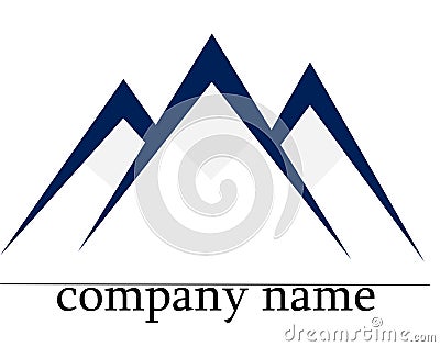 Ice mountain logo Stock Photo