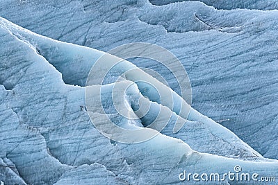 Ice patterns in glacier Stock Photo