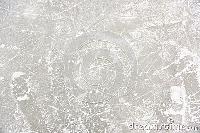 Ice Patterns on Skating Rink Stock Photo