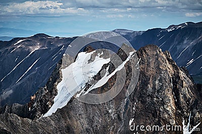 Summit of Altay mountain Kizil tash Stock Photo