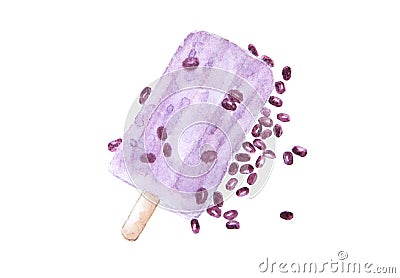 Ice pops made with red beans Stock Photo