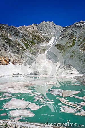 The Ice rink lake, Lac de la Patinoire in Vanoise national Park, French alps Stock Photo