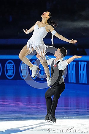 Ice skaters Cherlene Guignard & Marco Fabbri Editorial Stock Photo