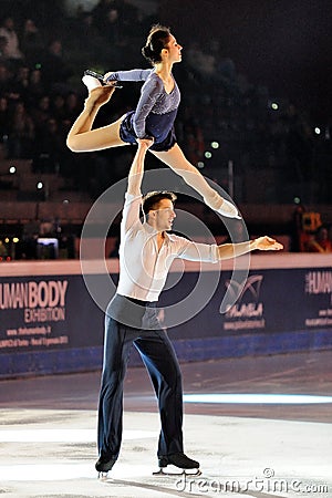 Ice skaters Stefania Berton & Ondrej Hotarek Editorial Stock Photo