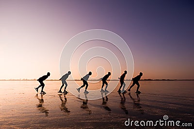 Ice skating Stock Photo