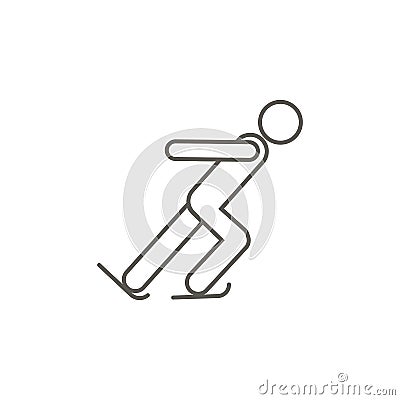 Ice skating athlete vector icon. Simple element illustration from map and navigation concept. Ice skating athlete vector icon. Cartoon Illustration