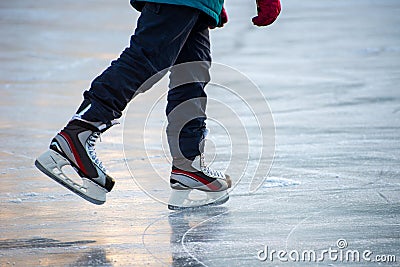 Ice skating Stock Photo