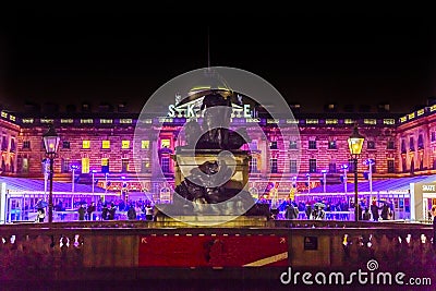 Ice Skating Somerset House Ice Rink Old City London England Editorial Stock Photo