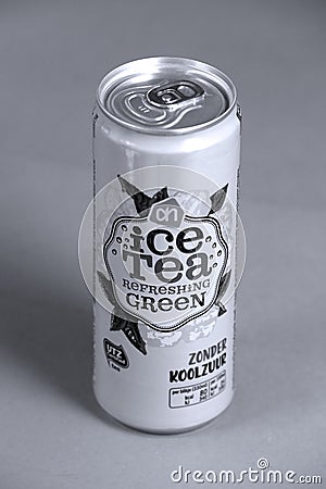 Ice Tea Green private brand of Albert Heijn, Dutch supermarket Editorial Stock Photo