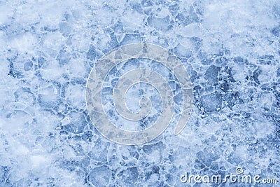 Ice texture, frozen water surface Stock Photo