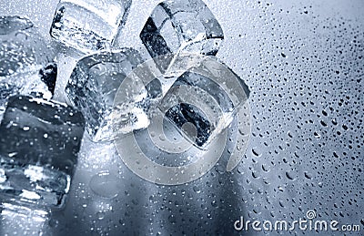 Ice with water droplets Stock Photo