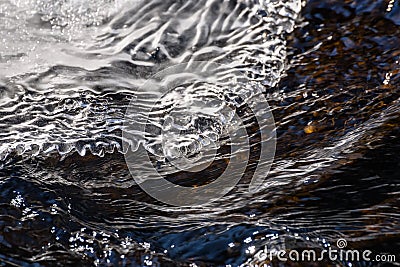 Ice water icicles pattern flow Stock Photo