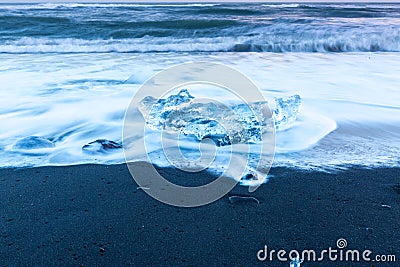 Iceberg beach Iceland Stock Photo