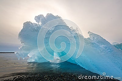 Iceberg beach Jokulsarlon Iceland Stock Photo