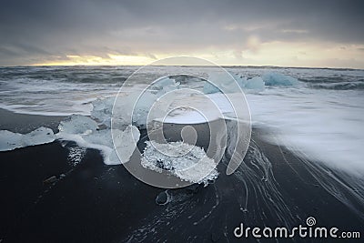 Iceberg beach Stock Photo