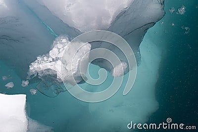 Iceberg below water surface Stock Photo