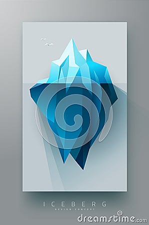 Iceberg design concept Vector Illustration