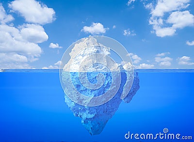 Iceberg floating Stock Photo