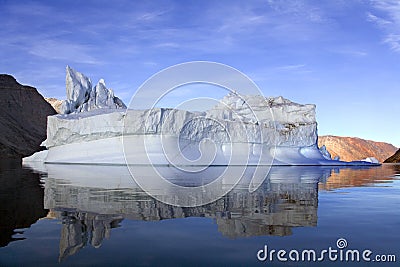 Iceberg - Franz Joseph Fjord - Greenland Stock Photo